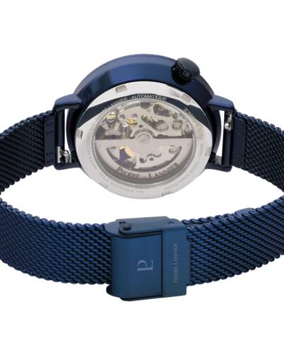 PIERRE LANNIER  AUSTRALE cadran beu bracelet bleu milanais