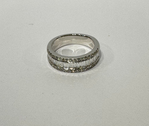 Bague Or Gris Diamants