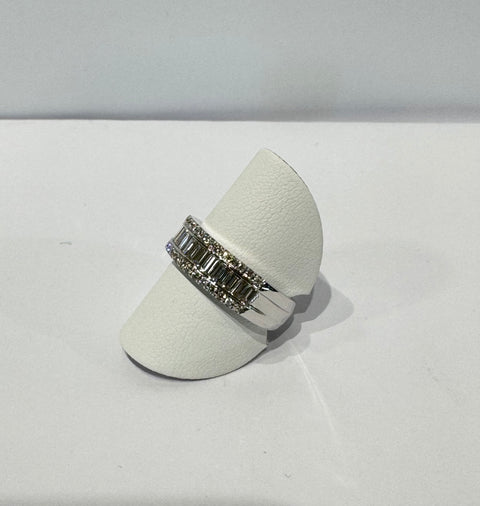 Bague Or Gris Diamants