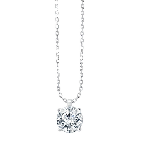 COLLIER 4 GRIFFES Diamant laboratoire  - 1 CT