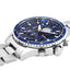 Montre Homme RCS Cadran Bleu Bracelet Acier Argenté 462B169