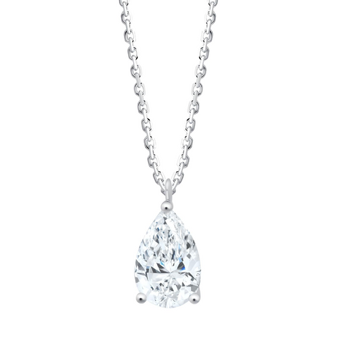 COLLIER Diamant laboratoire  TAILLE POIRE 0.50 CT